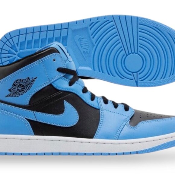 Jordan Other - Air Jordan 1 Mid University Blue/Black Mens Retro Basketball Shoes DQ8426 401